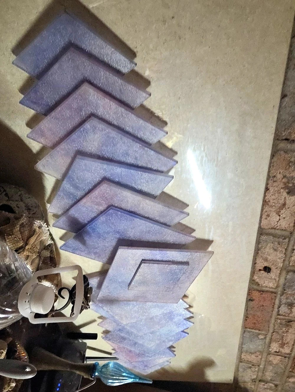 Geometric Blue & Purple Decor